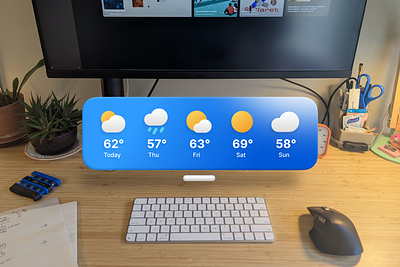 Weather Widget 3d ar design ui vector