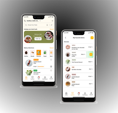 Bakery Order app(BakeMyDay) app bakery app food order food order app fruits mc donalods minimal mobile mobile app online online delivery pizza raja ui ui design uiux web design