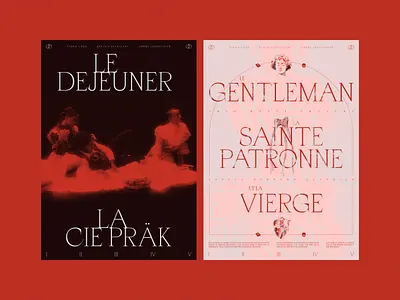 Le Déjeuner — Poster Exploration art direction dance dark exploration horrific horror layout performance poster red representation tortured