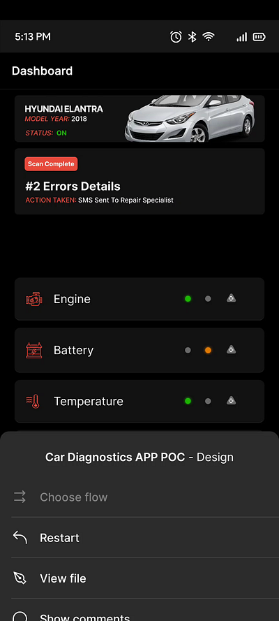 Car Diagnostic App POC branding car diagnostic app design graphic design learningmanagementsystem ui uiux design ux