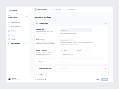 Campaign Creation Flow 1 3 By Mateusz Wozniak For Widelab On Dribbble