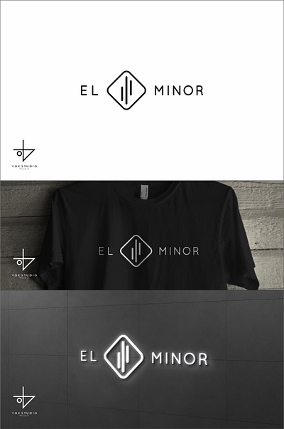 Logo Design El Minor band logo brand identity branding creative logo design graphic design illustration line logo logo logo design music logo ui vector