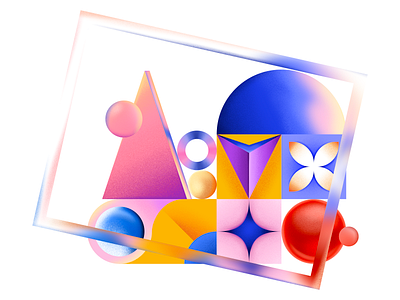Candy Shapes 🌷 brightness candy flat flat illustration geometry glass graphic design illustration illustrator neogeo pink