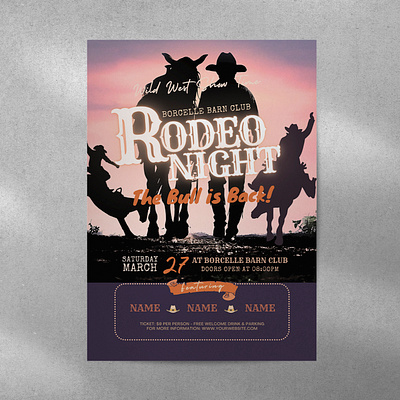 Cowboy Show Minimal Flyer branding design graphic design logo minimal