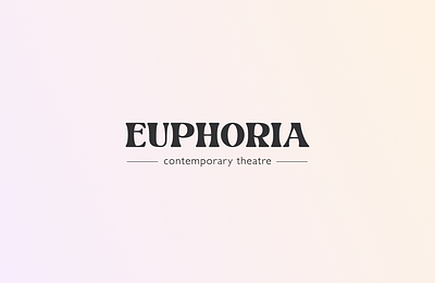 Euphoria - contemporary theatre logo branding design graphic design identity logo logo design vector
