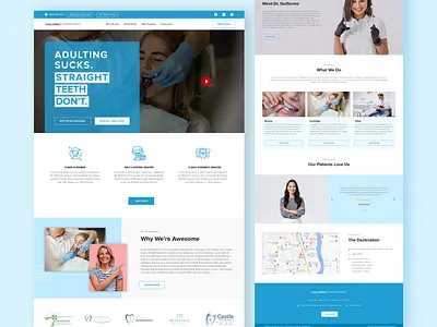 Online Orthodontics website branding design health landing page minimal ui ux web website