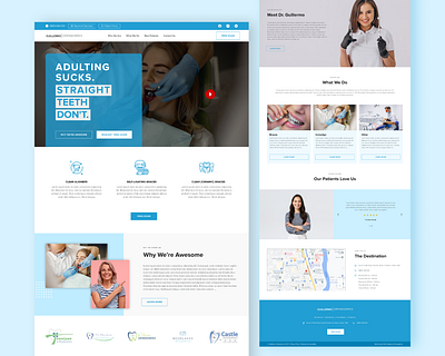 Online Orthodontics website branding design health landing page minimal ui ux web website