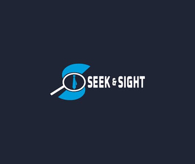 "Seek & Sight" 3d animated logo branding graphic design logo