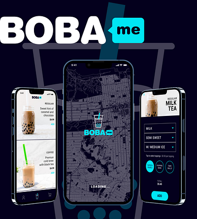 Boba me - eCommerce app branding design ecommerce figma modern product design uiux
