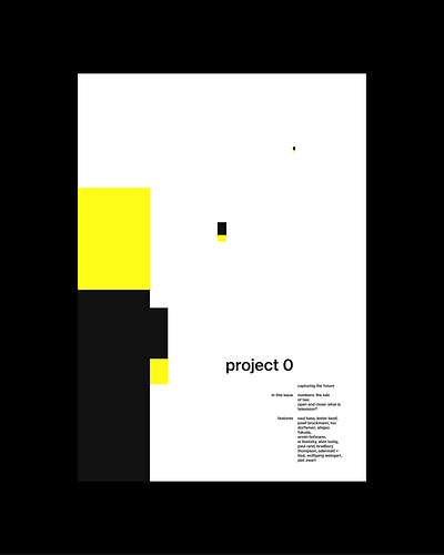 Project 0 Poster N2 clean creative design minimal poster simple typography