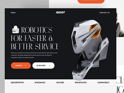 IBOT-AI Website Landing Page(Animation Version) ai ai robot ai website animation artificial intelligence automation awe mechanics motion graphics robot logo robotics technology web web design web3 website