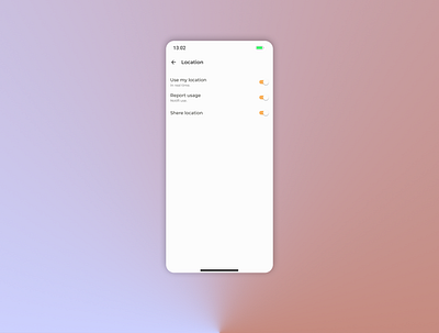 Setting app design ui ux