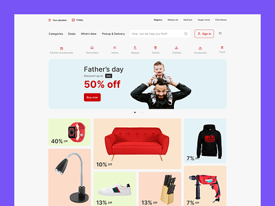 Ecommerce-home Redesign clean ecommerse home redesign ui user experience user interface ux