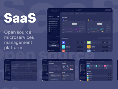 SaaS – Open Source Microservices Management Platform desktop graph microservice projects saas ui ux web web app
