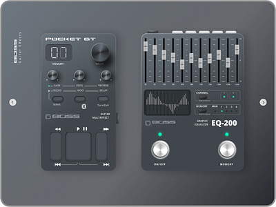 BOSS - Guitar Effects animation branding design graphic design illustration logo motion graphics ui ux vector