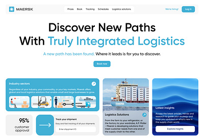 Shipping Company - Landing page concept airline delivery landing page logistics logistics landing page shipping company shipping company website web design