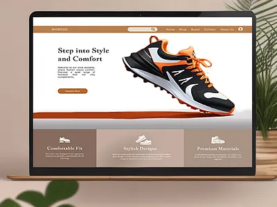 website of shoe brand figma ui user interface ux web design website ui