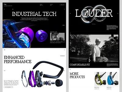 Spektral - Earphone Shop Website Animation 3d animation dark design earphone website explore gear graphic design interaction interfaces landing motion graphics product website selasa agency trending ui web website website animation website design