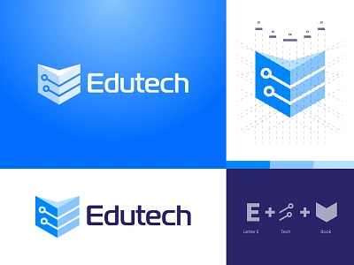 Edutech - Logo Design for Robotics coaching and training service branding circuit logo creative logo design education app education logo icon letter e logo logo logotype modern logo online coaching robotics school logo software logo startup logo symbol tech logo technology university logo