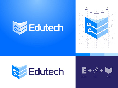 Edutech - Logo Design for Robotics coaching and training service branding circuit logo creative logo design education app education logo icon letter e logo logo logotype modern logo online coaching robotics school logo software logo startup logo symbol tech logo technology university logo