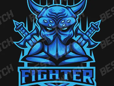 fighter gaming mascot twitch logo best price ! BestTwitch mascot fighter streaming logo