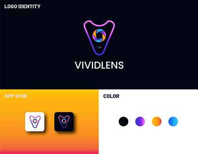 Vividlense Logo Design (unused) brand identity