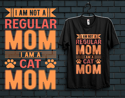 CAT MOM T-SHIRT DESIGN apparel appreal branding cat catmom cattshirt cattshirtdesign clothing design fashion graphic design hoodie illustration logo mother mothers mothersday typo typography vintage