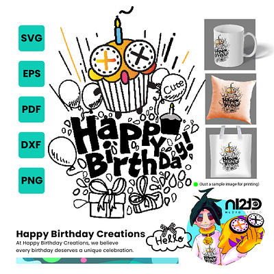 https://www.creativefabrica.com/designer/nl2td/ref/4298442 art artist birthdaydesigns branding design graphic design happy birth day happybirthdaycreations illustrater illustration nl2td pod redbubble ui ux vector website