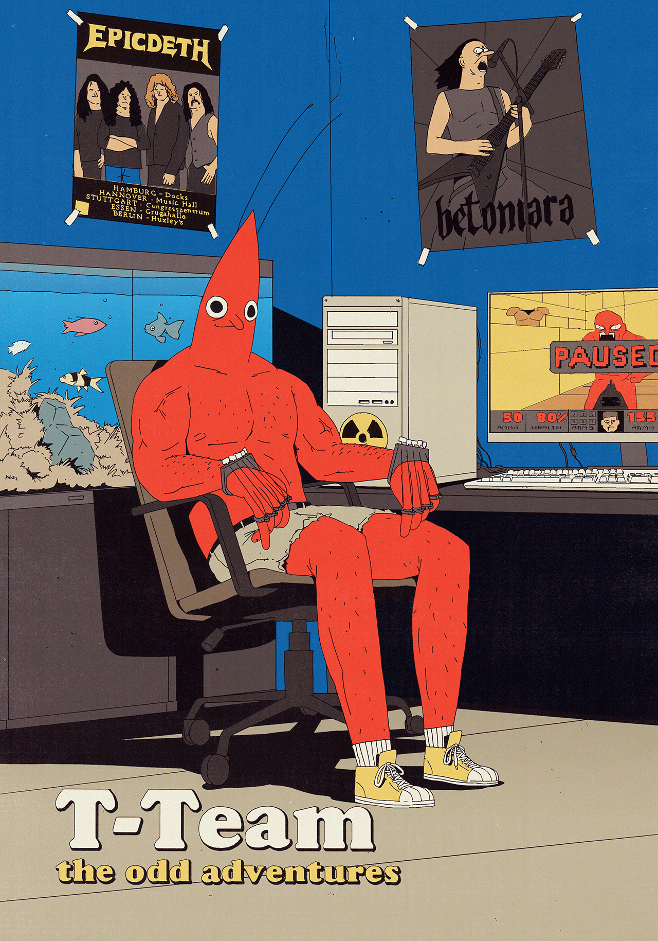 T-Team Promo Illustrations book cast comic hero heroes illustration