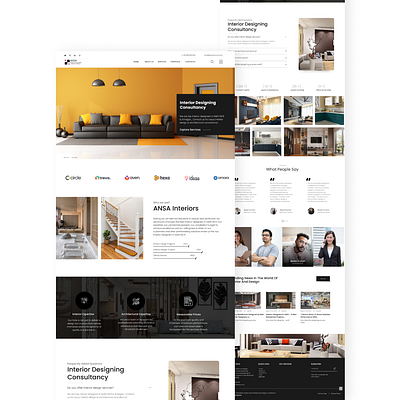 UI design for interior Designing Ansa Interiors