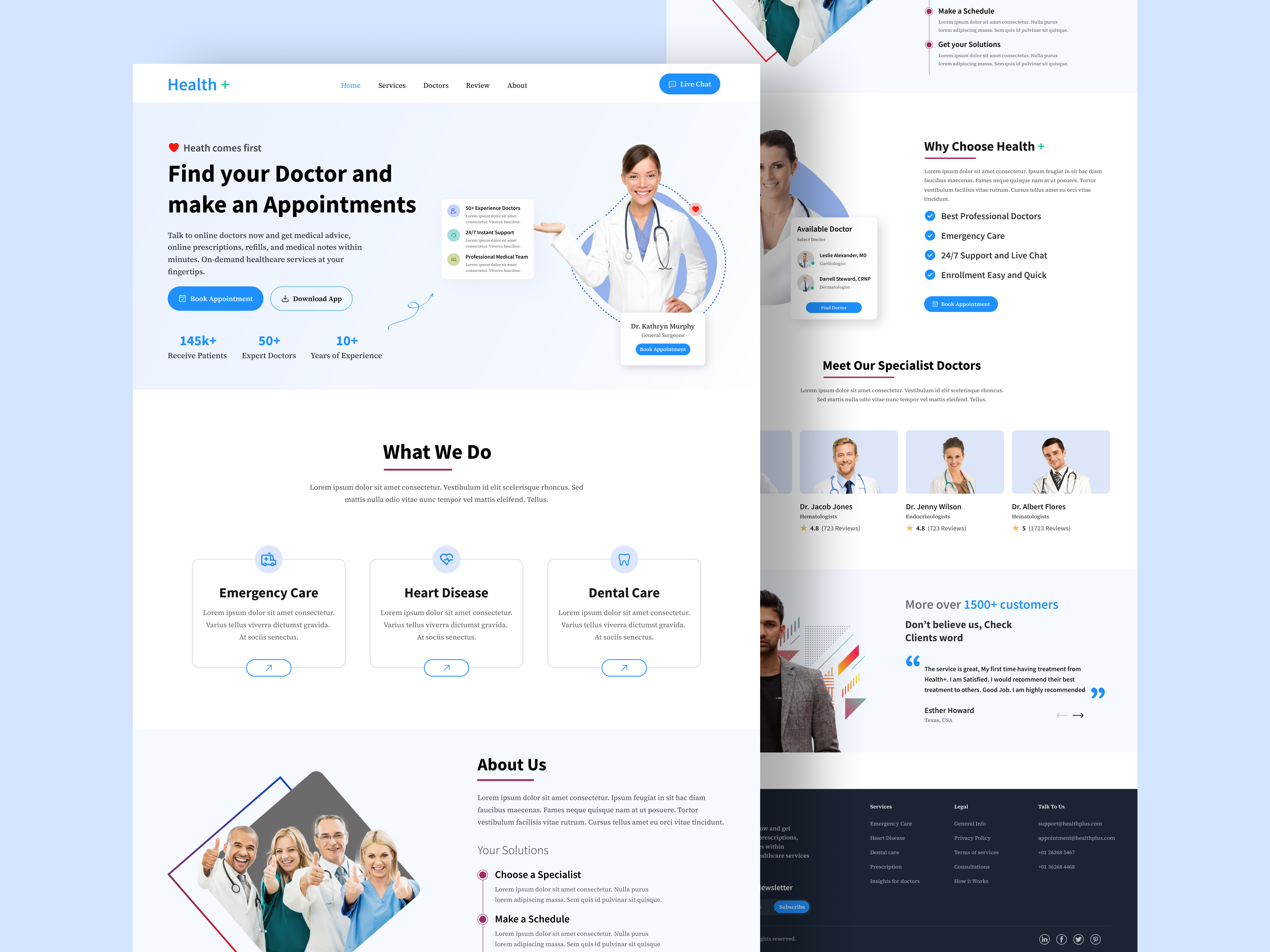 Medical Website Landing Page ui, ui design, uiux design dailyui figmadesign health home landing landing page medical product product design ui uidesign uiux ux uxdesign web web design webapp webdesign website website ui