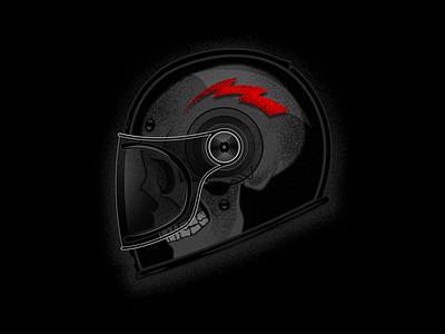 Skull Capped Skully biker bolt dark art helmet illustration motorcycle skull vector