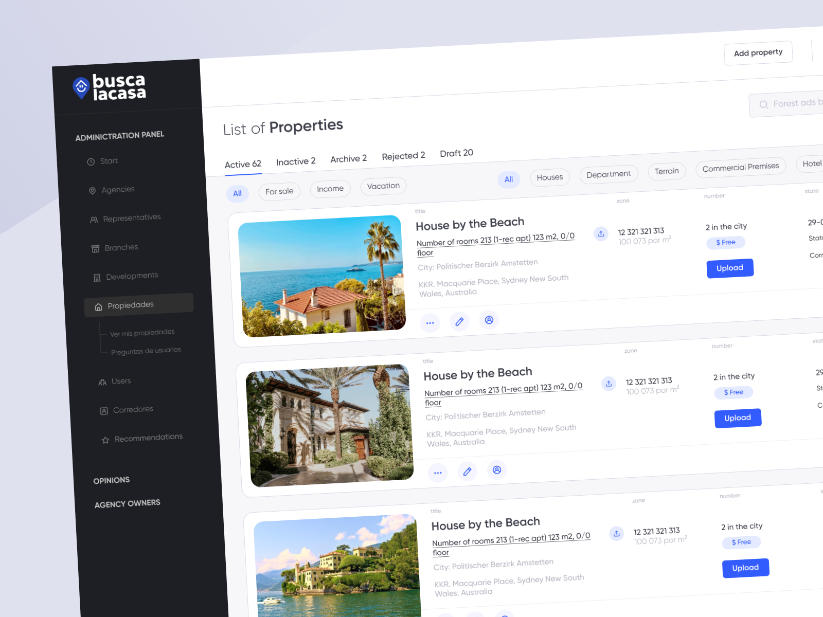 Busca laсasa - Redesign booking service / dashboard design admin board booking clean component dashboard design figma graphic design menu minimalism personal cabinet saas service ui ui component user interface ux web