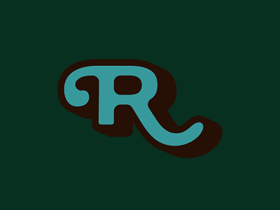 Lettering R Vintage Logo branding color font lettering logo pattern r vector vintage