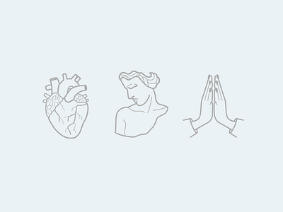 soulful icons design heart icons illustration namaste ui venus