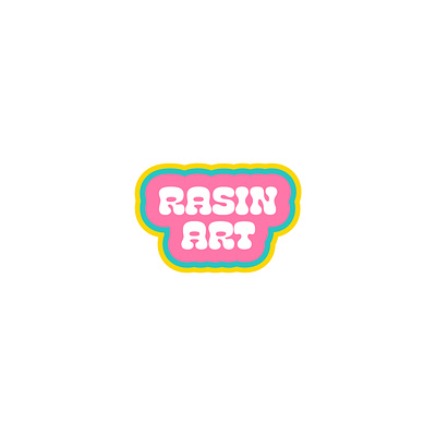 Rasin Art logo clean colorful creative design logo minimal simple typography