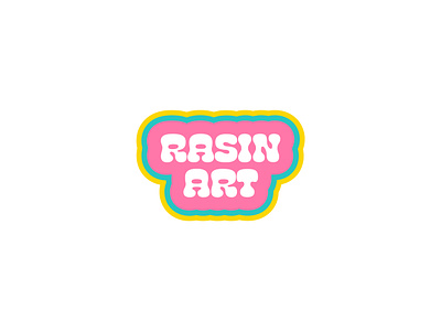 Rasin Art logo clean colorful creative design logo minimal simple typography