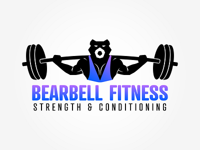 Bearbell Fitness Logo branding graphic design logo vector