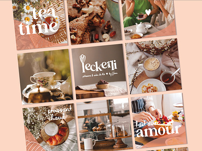 Leckerli - Instagram Feed bakery branding cakes cook design feed graphic design icon illustration instagram logo love mobile app tea typography ui ui design vector visual design