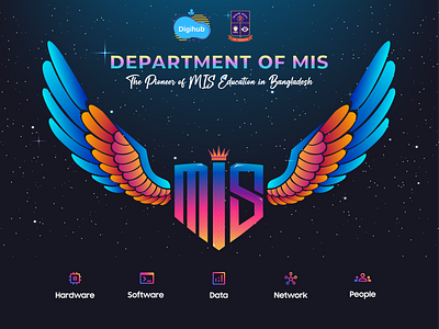 MIS-Digihub art banner branding design graphic design illustration logo mis university vector