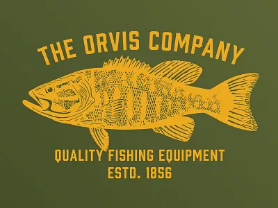 But first, a bass. apparel graphics branding fly fishing graphic design logo orvis smallmouth bass tee shirt