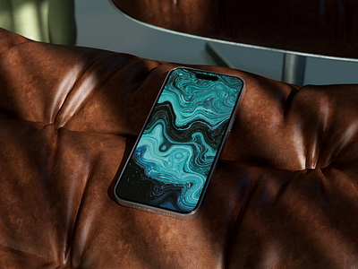 iPhone 14 Pro Mockup 09 3d 3d animation after effects animation apple c4d chair cinema 4d flowers iphone leather mockup mockups motion graphics phone redshift render screen