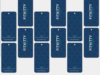 Label or Hangtag design - FITKITTY CULTURE accessories design education on wellness fitness training graphic design hangtag high quality labeldesign luxurious minimalist printdesign skincare swingtag tagdesign trendy vector wellness products womens fitness womens health