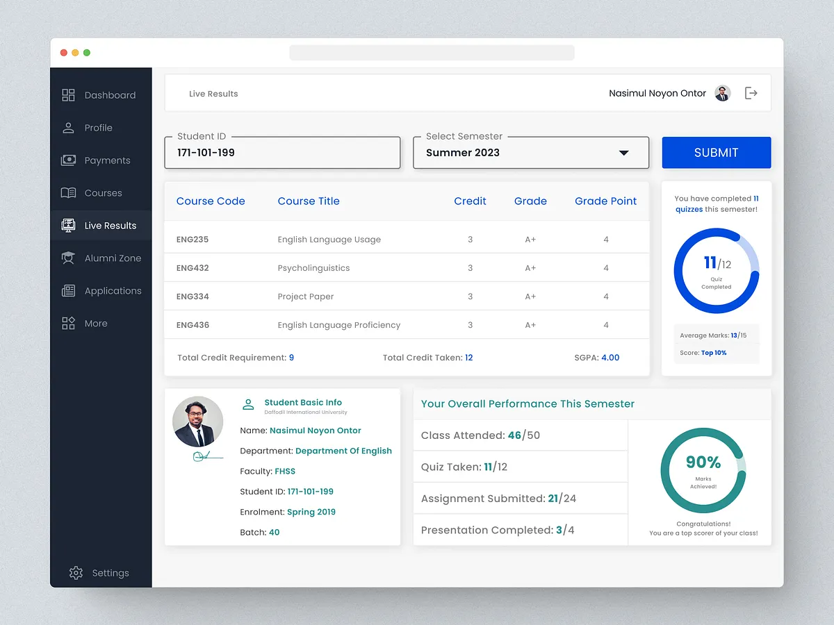 Browse thousands of Student Portal images for design inspiration | Dribbble