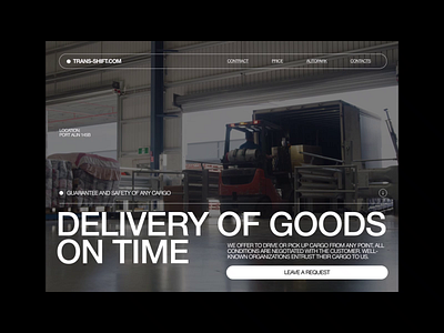 Transport company branding company creaan delivery design desktop hero minimal transport truck ui webpage цуи