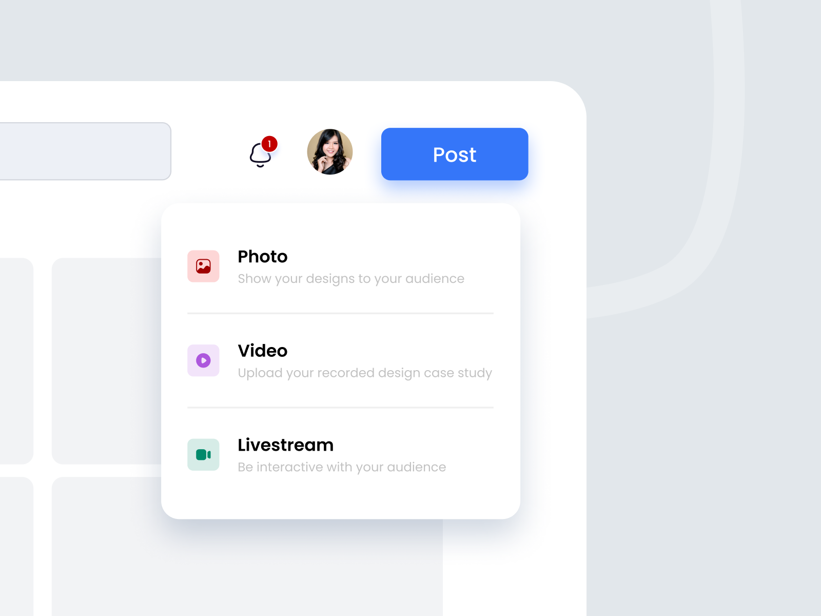 Post pop-up app design app ui bestuidesign dailyui popup post social media ui