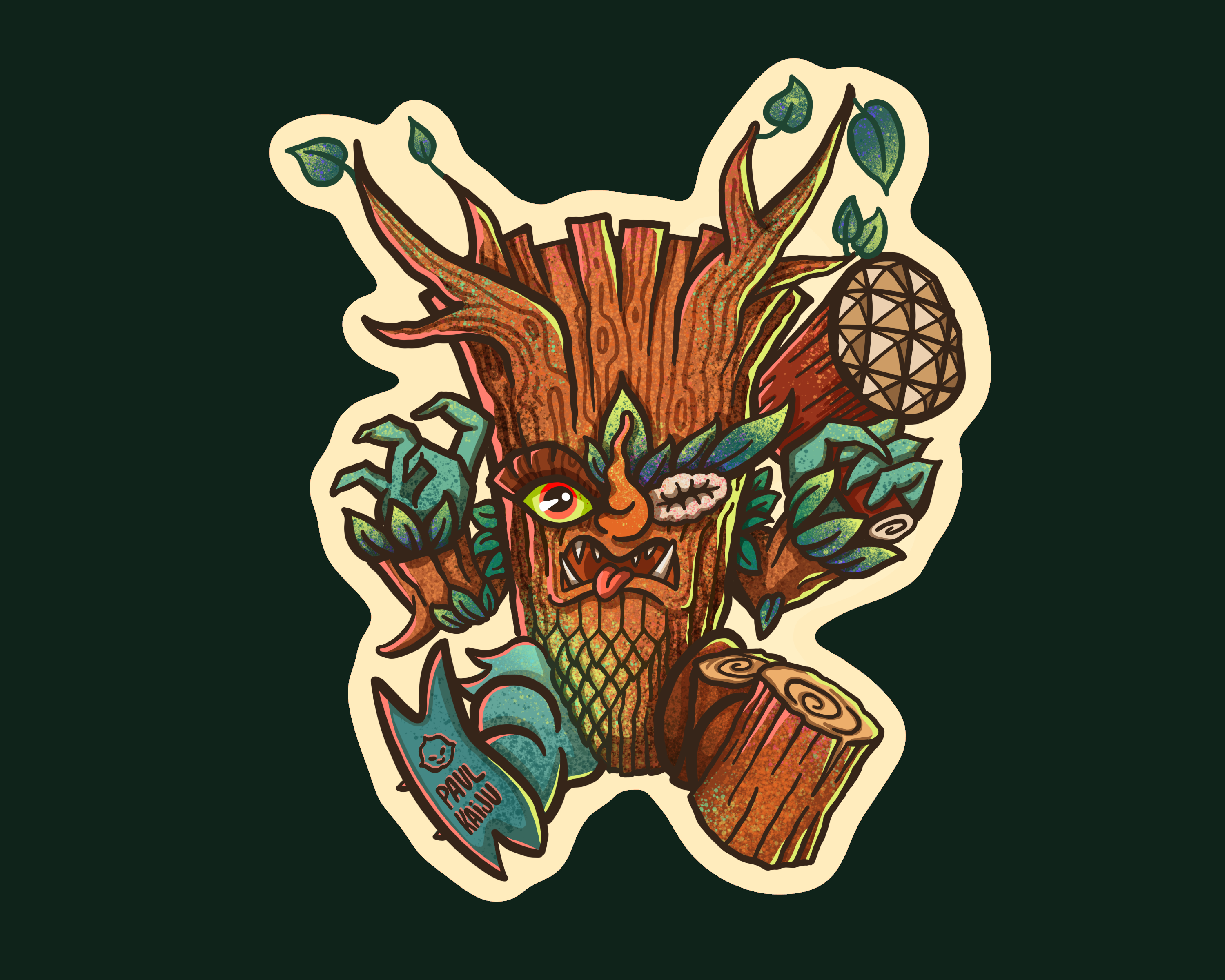 Sappi Sticker character illustration procreate