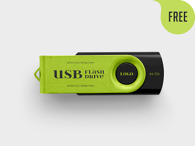 USB Flash Drive – 2 Free Mockups PSD device flash disk flash drive flash memory free freebie logo mockup mockups pen drive thumb drive usb usb drive usb flash