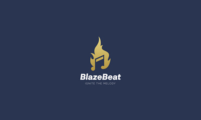 Blaze Beat Logo animation app branding design flat graphic design icon illustration illustrator logo logo design minimal minimalistic music logo typography ui ux vector web