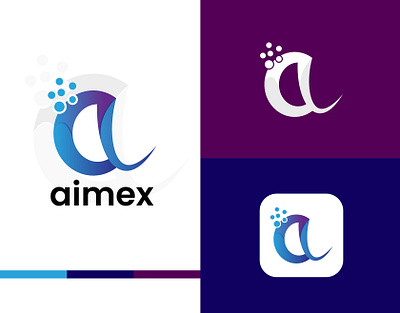 Aimex - Logo Design (Unused ) abstract aimex logo app icon app logo brand identity business logo creative logo flyer icon letter a rifat siddiqi unique logo vector